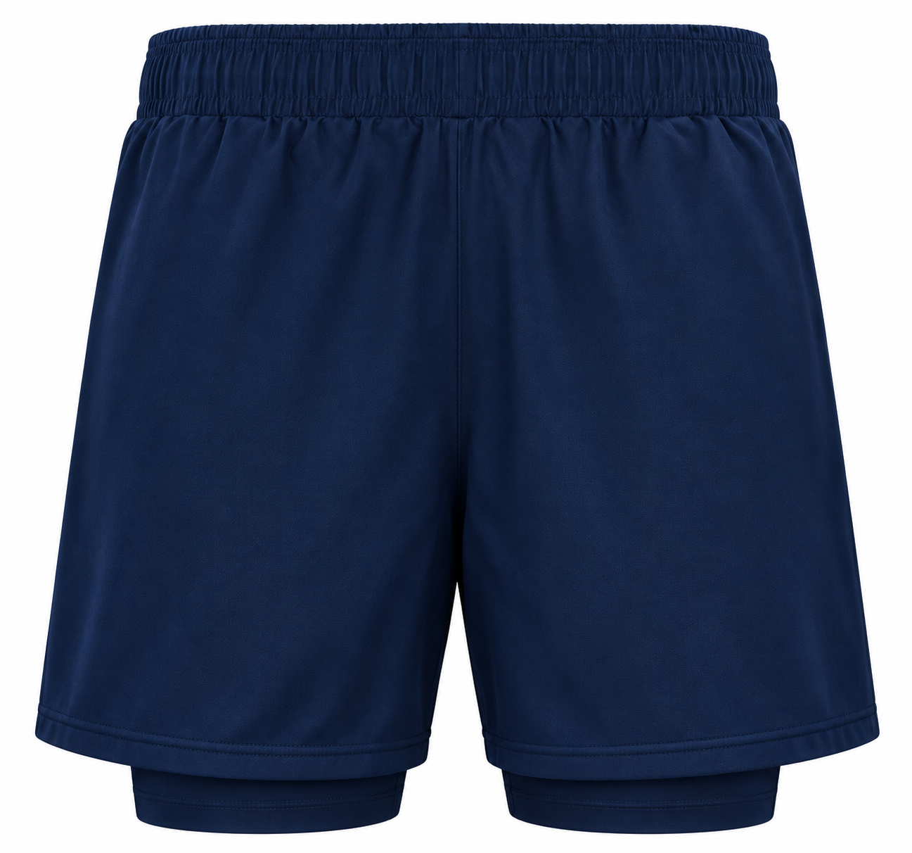 Marineblaue Athletic-Shorts mit Innenfutter