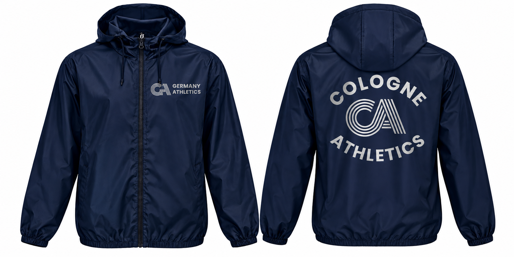 Marineblauer Windbreaker mit CA-Logo